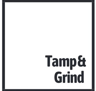 Tamp & Grind Coffee Shop Logo